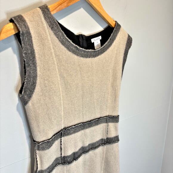 Oscar de la Renta Cashmere Sleeveless Sheath Sweater Dress - size XS - Picture 2 of 6